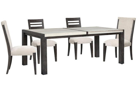 Magnussen - Plum Creek Ravenwood Black Rectangular Dining Table With 2 Side Chairs And 2 Upholstered Side Chairs - D5990-20-KIT13 view 1