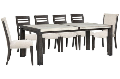 Magnussen - Plum Creek Ravenwood Black Rectangular Dining Table With 4 Side Chairs And 2 Upholstered Side Chairs - D5990-20-KIT16 view 1