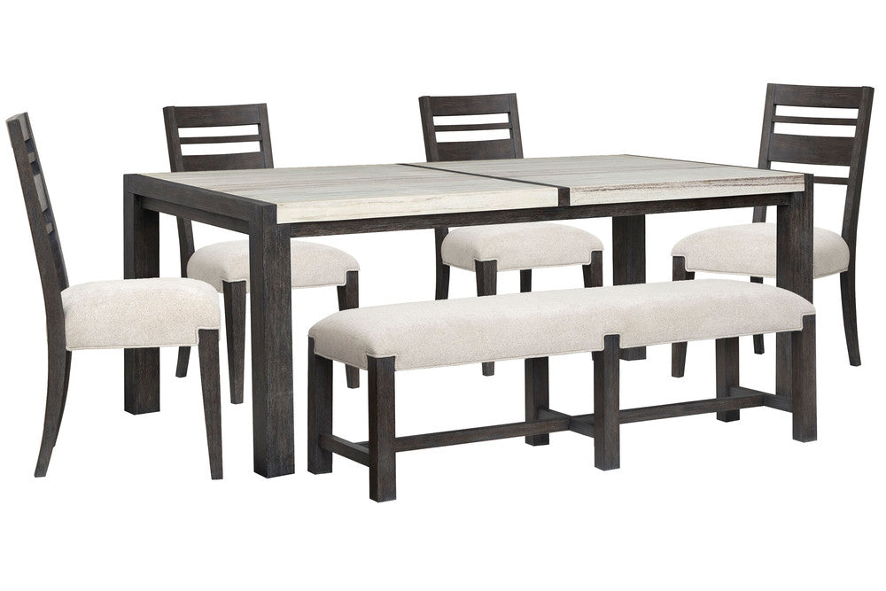 Magnussen - Plum Creek Ravenwood Black Rectangular Dining Table With 4 Side Chairs And Bench - D5990-20-KIT19 view 1