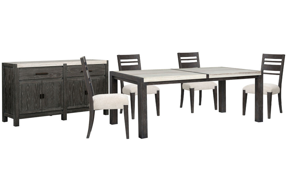 Magnussen - Plum Creek Ravenwood Black Rectangular Dining Table With 4 Side Chairs And Sideboard - D5990-20-KIT2 view 1