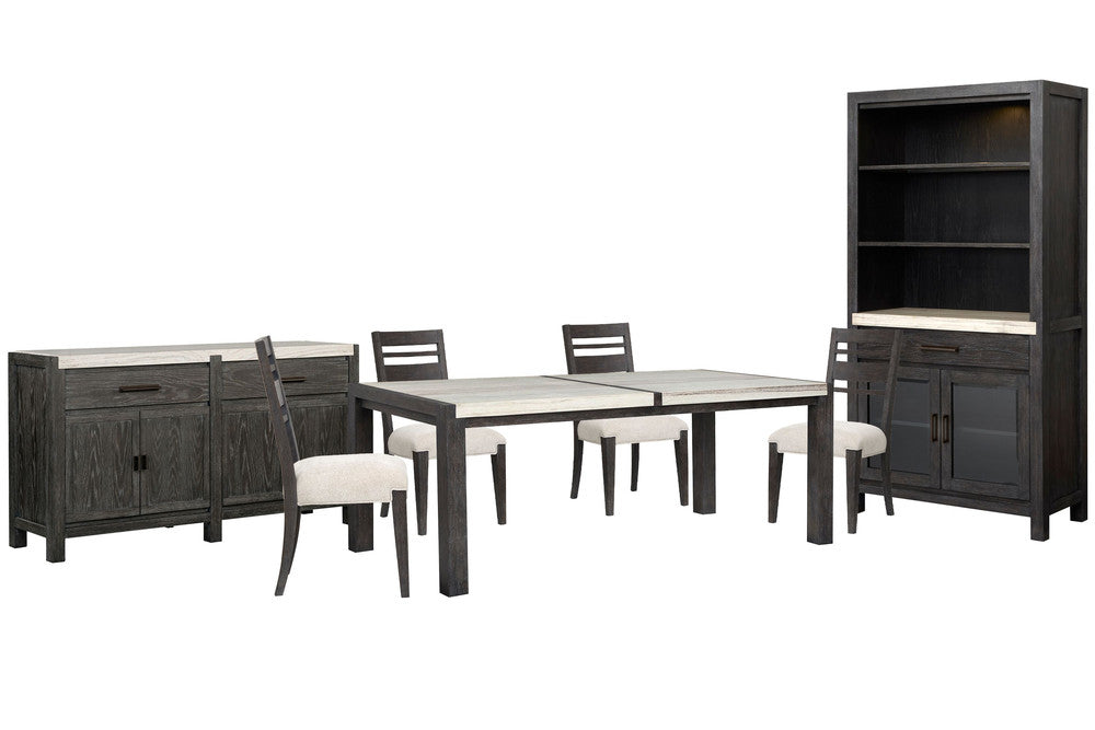 Magnussen - Plum Creek Ravenwood Black Rectangular Dining Table With 4 Side Chairs Sideboard And Display Cabinet - D5990-20-KIT3 view 1