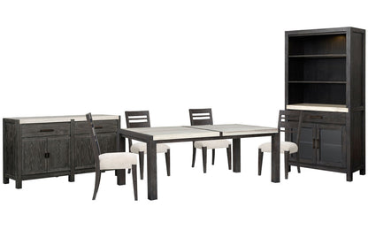 Magnussen - Plum Creek Ravenwood Black Rectangular Dining Table With 4 Side Chairs Sideboard And Display Cabinet - D5990-20-KIT3 view 1