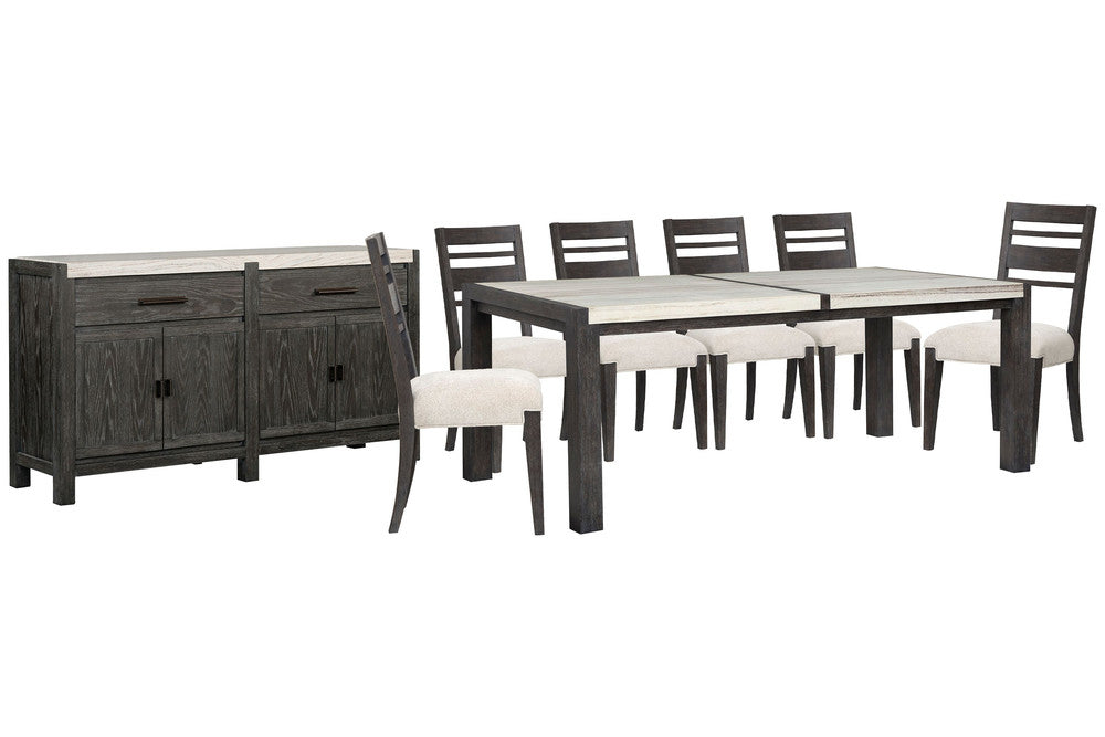 Magnussen - Plum Creek Ravenwood Black Rectangular Dining Table With 6 Side Chairs And Sideboard - D5990-20-KIT5 view 1