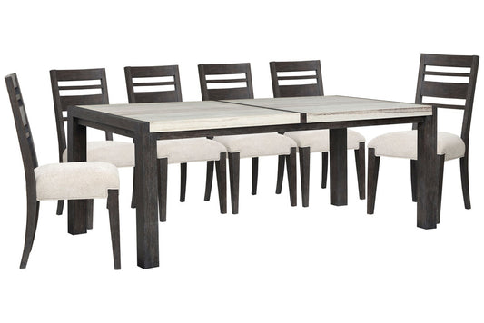 Magnussen - Plum Creek Ravenwood Black Rectangular Dining Table With 6 Side Chairs - D5990-20-KIT4 view 1