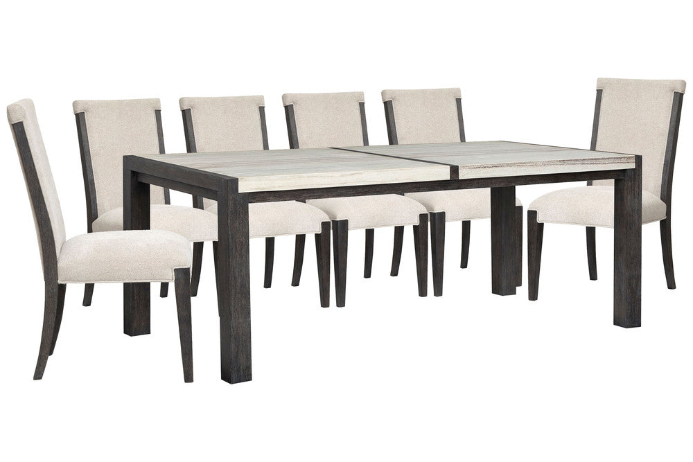 Magnussen - Plum Creek Ravenwood Black Rectangular Dining Table With 6 Upholstered Side Chairs - D5990-20-KIT10 view 1