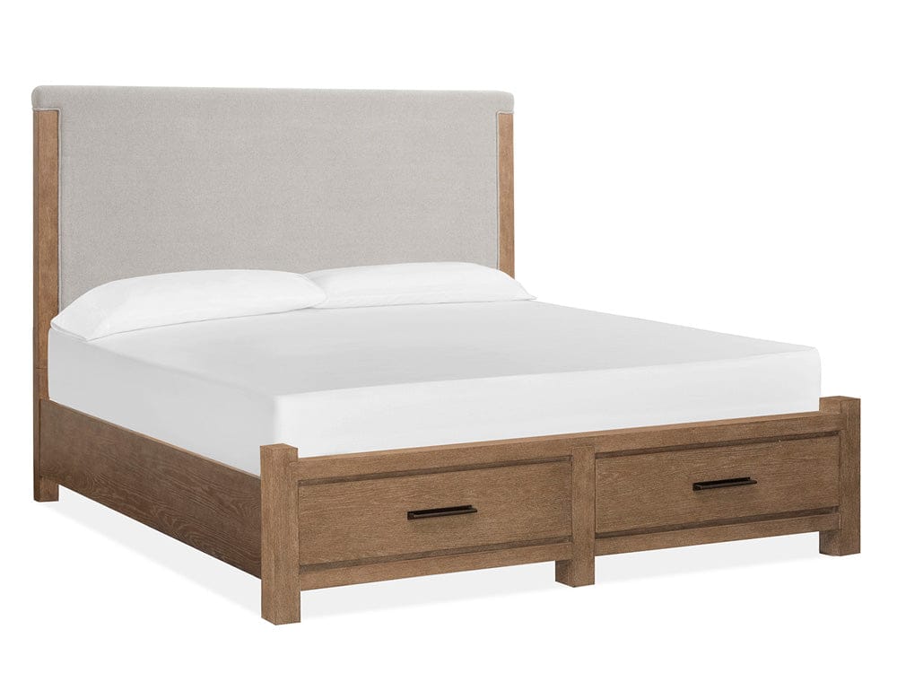 Magnussen - Plum Creek Sierra Brown California King Upholstered Panel Storage Bed - B5768-75A view 1