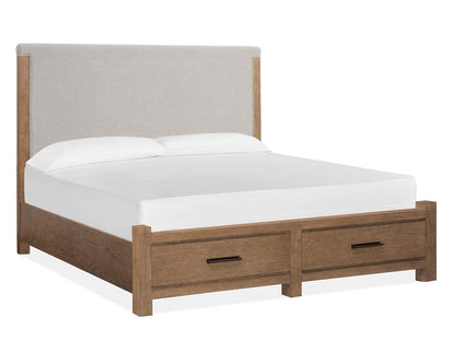 Magnussen - Plum Creek Sierra Brown California King Upholstered Panel Storage Bed - B5768-75A view 1
