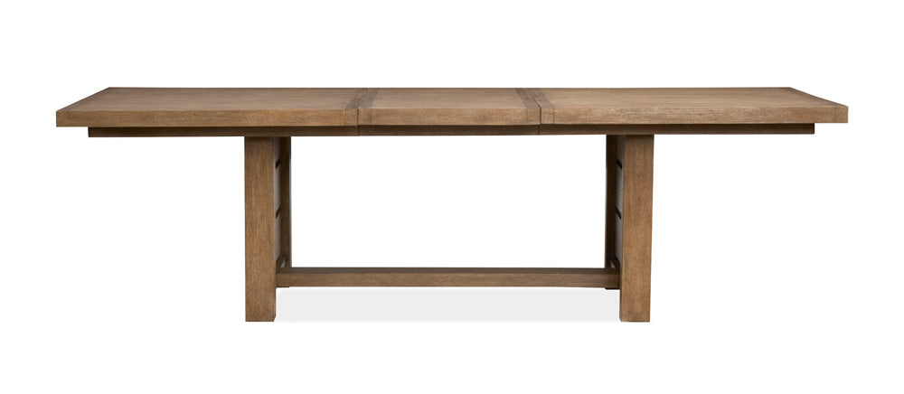 Magnussen - Plum Creek Sierra Brown Extendable Trestle Dining Table - D5768-21 view 4