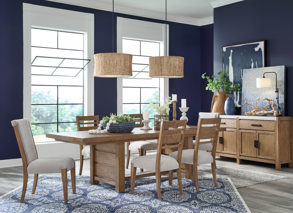 Magnussen - Plum Creek Sierra Brown Extendable Trestle Dining Table - D5768-21 view 11