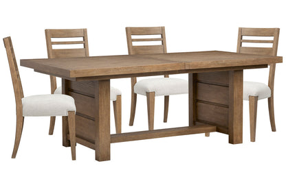 Magnussen - Plum Creek Sierra Brown Extendable Trestle Dining Table With 4 Side Chairs - D5768-21-KIT1 view 1