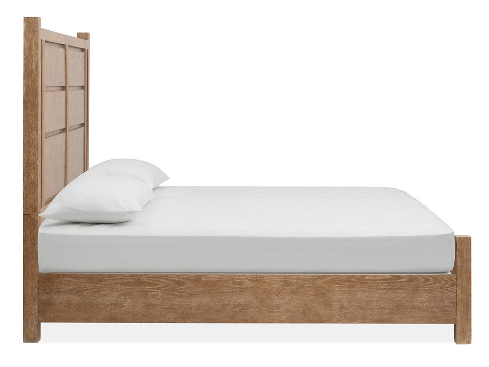 Magnussen - Plum Creek Sierra Brown Queen Panel Bed 2 Nightstands Drawer Dresser With Landscape Mirror And Door Chest - B5768-54-KIT6 view 4