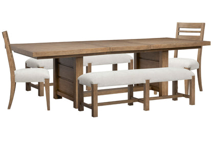 Magnussen - Plum Creek Sierra Brown Rectangular Dining Table With 2 Benches And 2 Side Chairs - D5768-21-KIT31 view 1