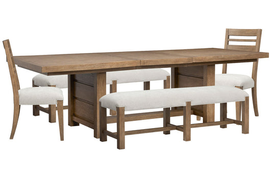 Magnussen - Plum Creek Sierra Brown Rectangular Dining Table With 2 Benches And 2 Side Chairs - D5768-21-KIT31 view 1