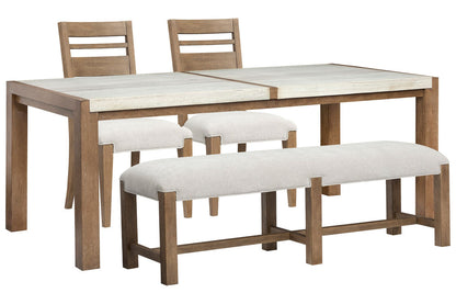 Magnussen - Plum Creek Sierra Brown Rectangular Dining Table With 2 Side Chairs And Bench - D5768-20-KIT13 view 1
