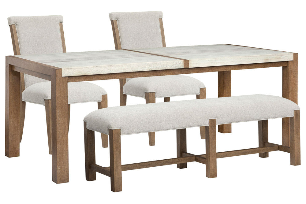 Magnussen - Plum Creek Sierra Brown Rectangular Dining Table With 2 Upholstered Side Chairs And Bench - D5768-20-KIT19 view 1