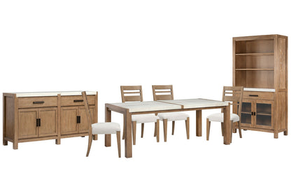 Magnussen - Plum Creek Sierra Brown Rectangular Dining Table With 4 Side Chairs Server And Display Cabinet - D5768-20-KIT3 view 1