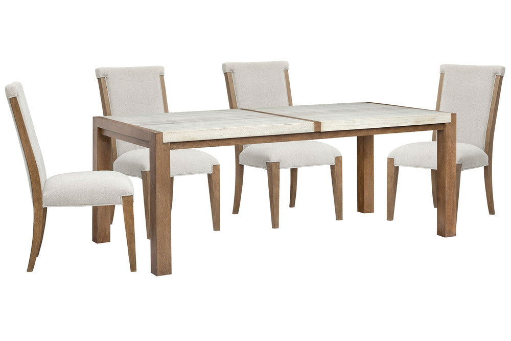 Magnussen - Plum Creek Sierra Brown Rectangular Dining Table With 4 Upholstered Side Chairs - D5768-20-KIT7 view 1