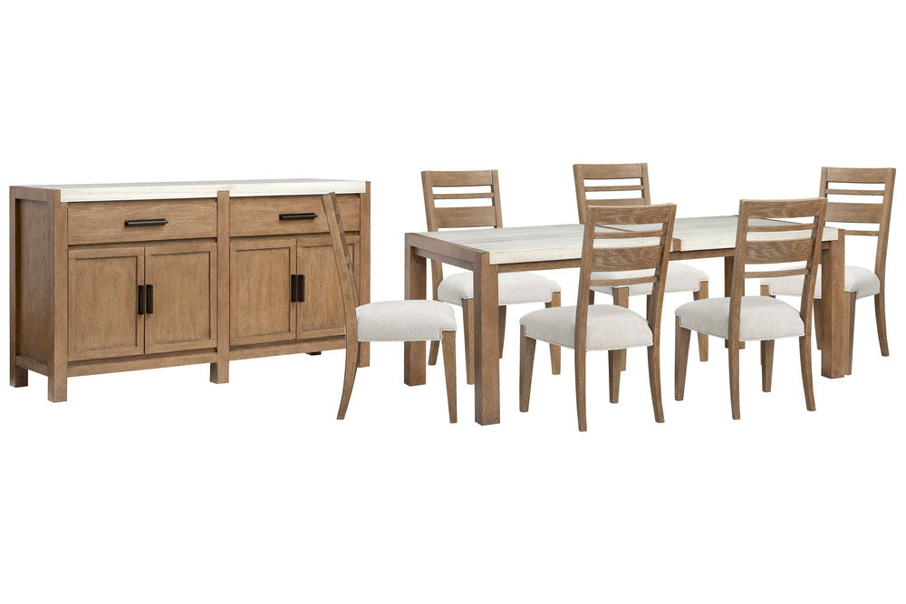 Magnussen - Plum Creek Sierra Brown Rectangular Dining Table With 6 Side Chairs And Server - D5768-20-KIT5 view 1