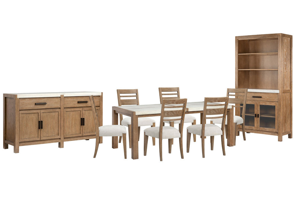 Magnussen - Plum Creek Sierra Brown Rectangular Dining Table With 6 Side Chairs Server And Display Cabinet - D5768-20-KIT6 view 1