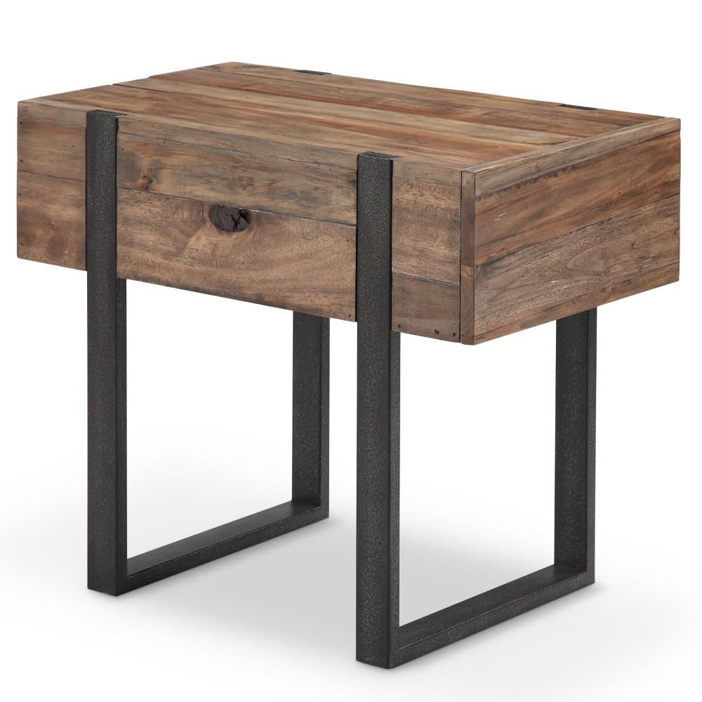 Magnussen - Prescott Modern Reclaimed Wood Chairside End Table in Rustic Honey - T4344-10 veiw 1