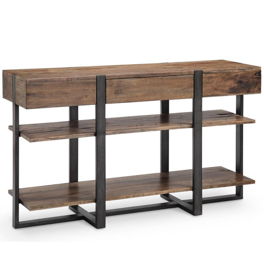 Magnussen - Prescott Modern Reclaimed Wood Rectangular Console Table in Rustic Honey - T4344-73 veiw 1
