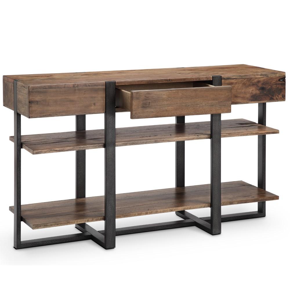 Magnussen - Prescott Modern Reclaimed Wood Rectangular Console Table in Rustic Honey - T4344-73 veiw 2