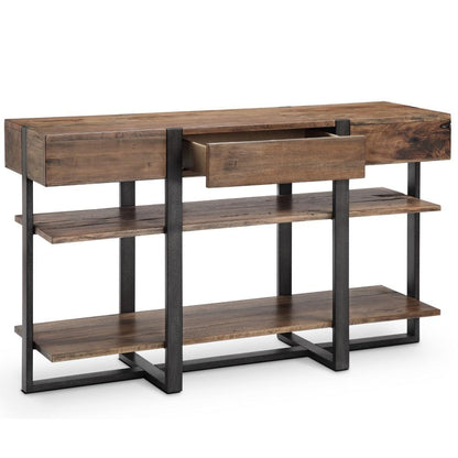 Magnussen - Prescott Modern Reclaimed Wood Rectangular Console Table in Rustic Honey - T4344-73 veiw 2