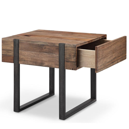 Magnussen - Prescott Modern Reclaimed Wood Rectangular End Table in Rustic Honey - T4344-03 veiw 2