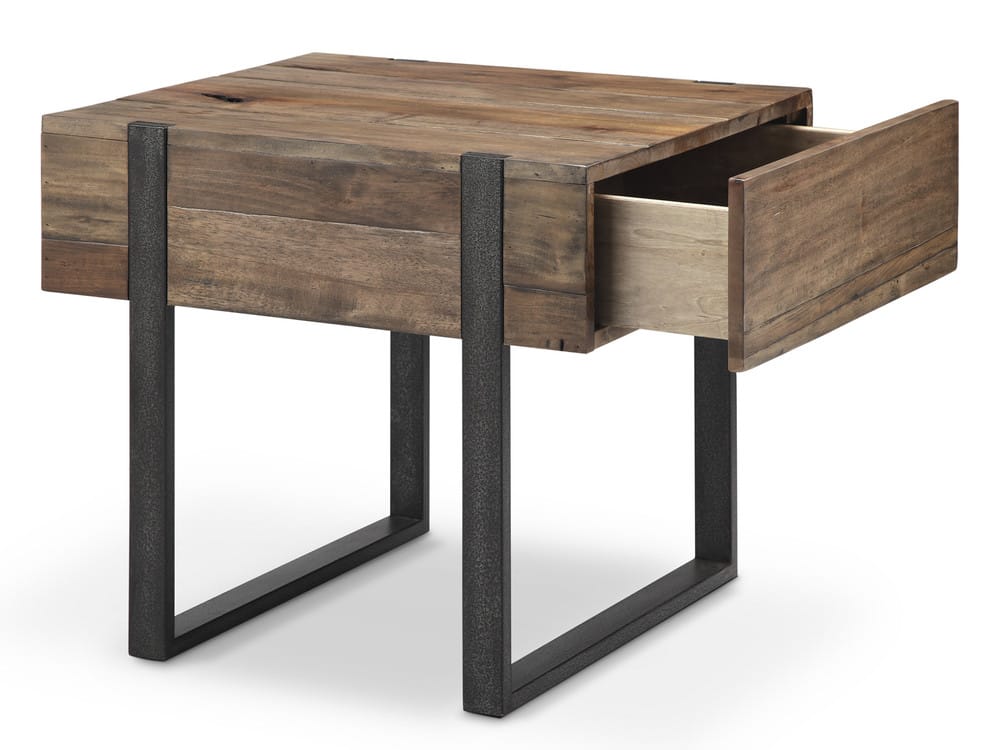 Magnussen - Prescott Rustic Honey And Distressed Iron Rectangular Cocktail Table With End Table - T4344-43KIT4 view 5
