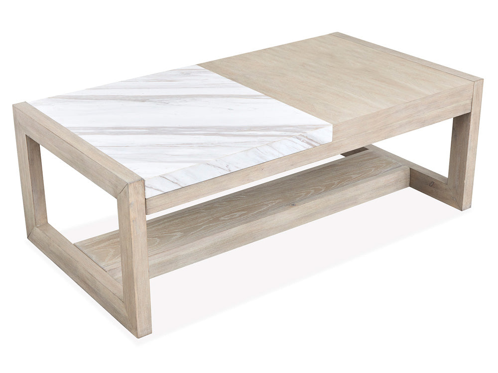 Magnussen - Preston Gallery Buff And Antique Silver Rectangular Cocktail Table - T5941-43 view 2