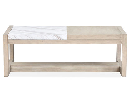 Magnussen - Preston Gallery Buff And Antique Silver Rectangular Cocktail Table - T5941-43 view 3