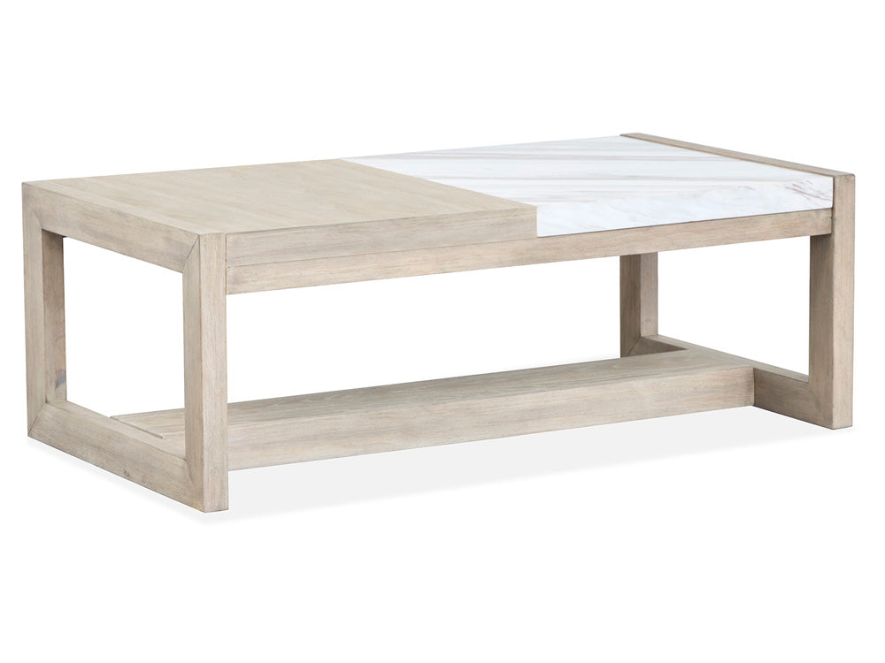 Magnussen - Preston Gallery Buff And Antique Silver Rectangular Cocktail Table - T5941-43 view 5