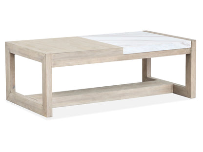 Magnussen - Preston Gallery Buff And Antique Silver Rectangular Cocktail Table - T5941-43 view 5