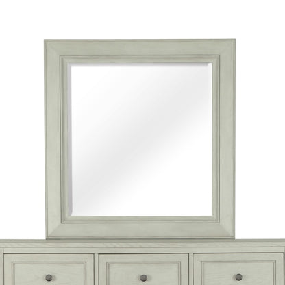 Magnussen - Raelynn Portrait Concave Framed Mirror in Weathered White - B4220-42 veiw 1