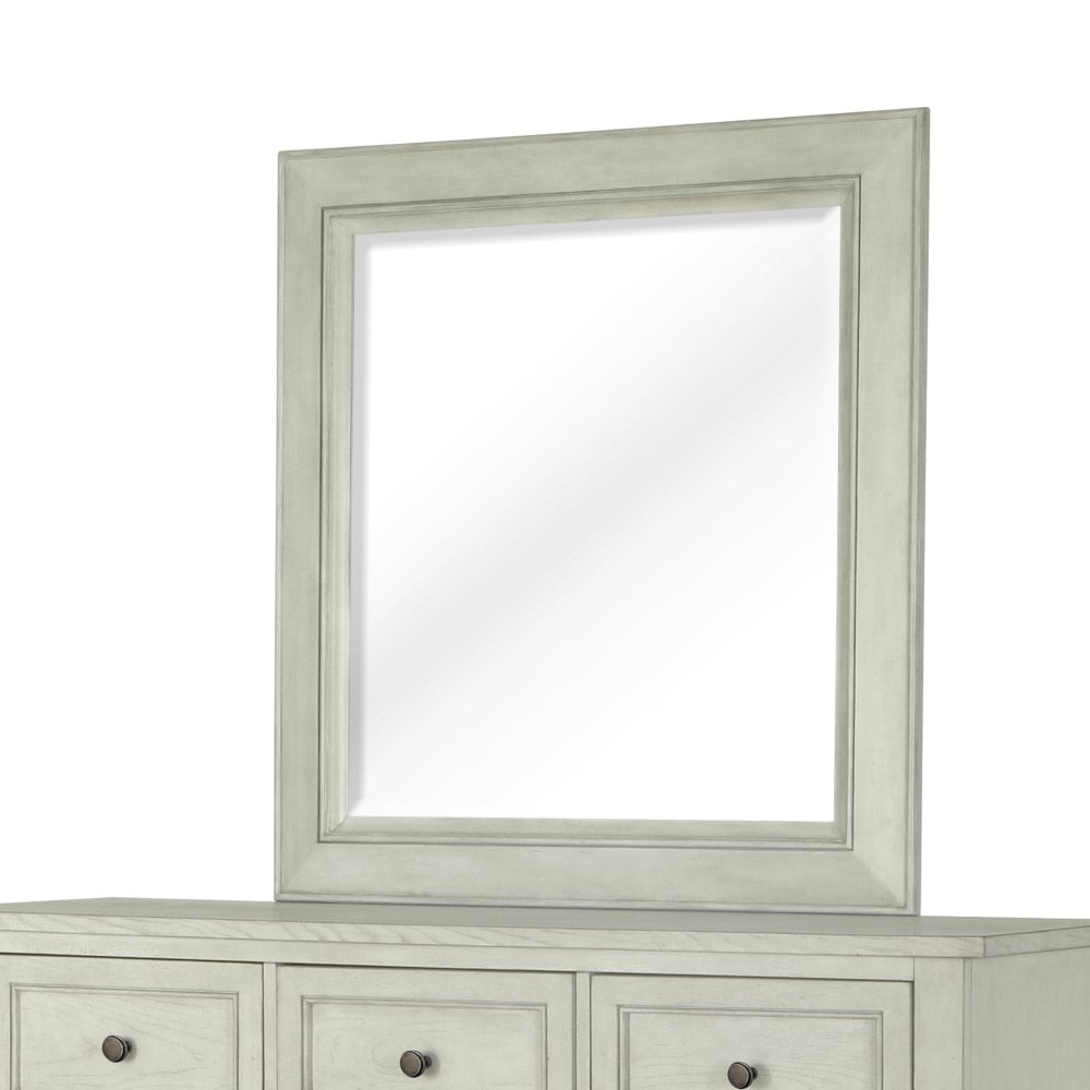 Magnussen - Raelynn Portrait Concave Framed Mirror in Weathered White - B4220-42 veiw 2