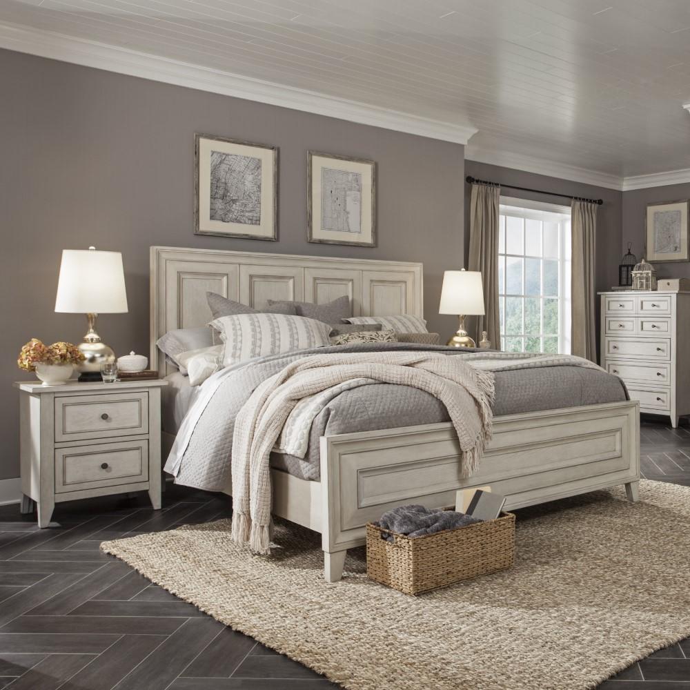 Magnussen - Raelynn Queen Panel Bed in Weathered White - B4220-54 veiw 3
