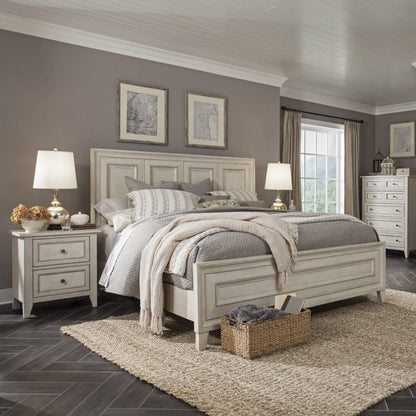 Magnussen - Raelynn Queen Panel Bed in Weathered White - B4220-54 veiw 3