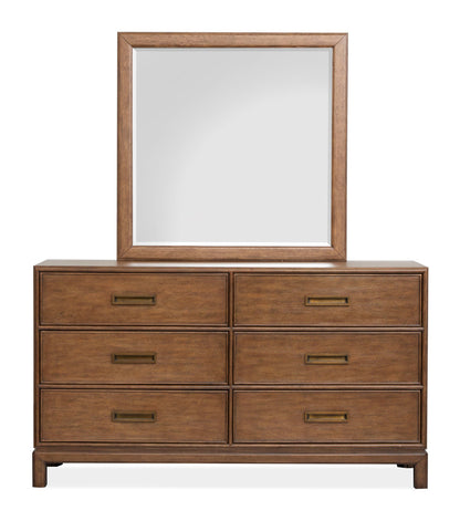 Magnussen - Ridgefield Russet Double Drawer Dresser With Landscape Mirror - B6436-2240 view 2