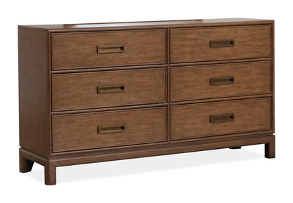 Magnussen - Ridgefield Russet Double Drawer Dresser With Landscape Mirror - B6436-2240 view 4