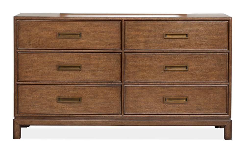 Magnussen - Ridgefield Russet Double Drawer Dresser With Landscape Mirror - B6436-2240 view 5