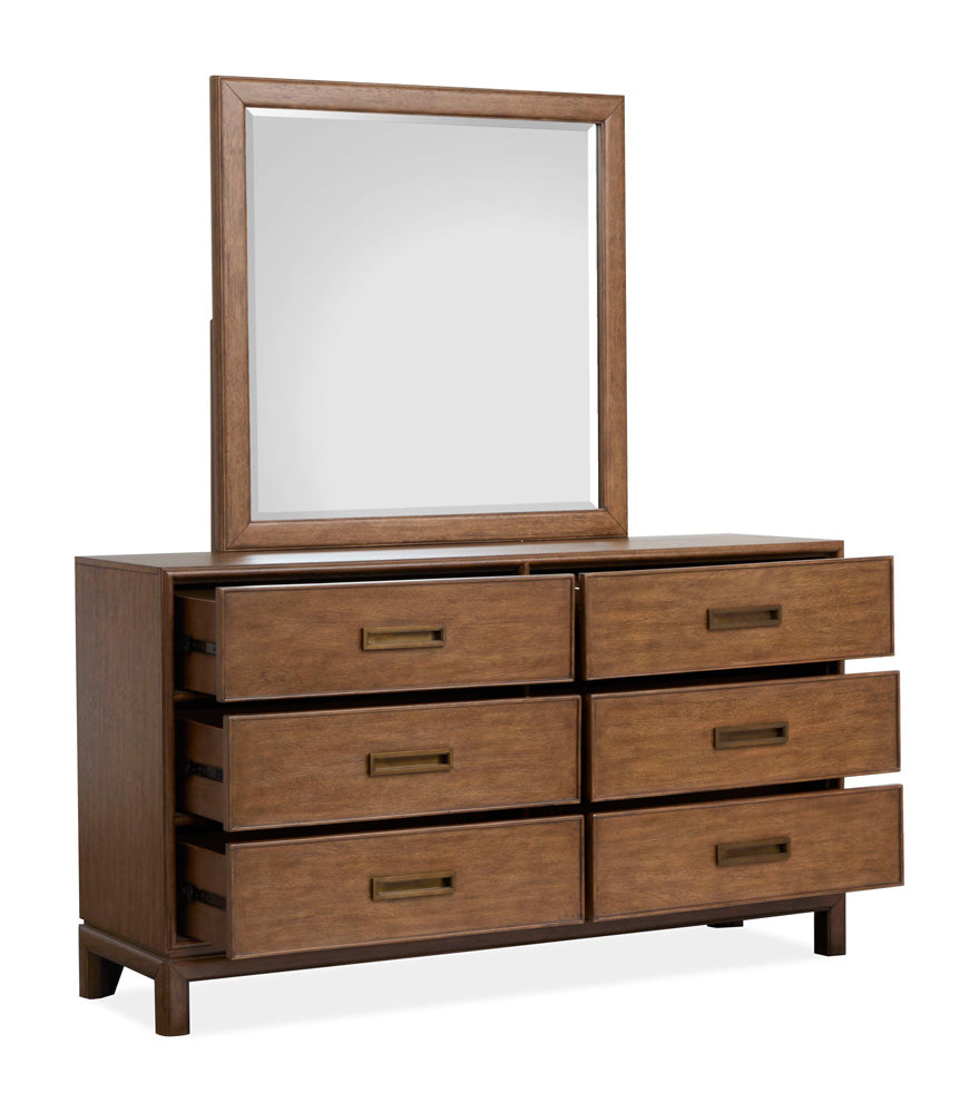 Magnussen - Ridgefield Russet Double Drawer Dresser With Landscape Mirror - B6436-2240 view 8
