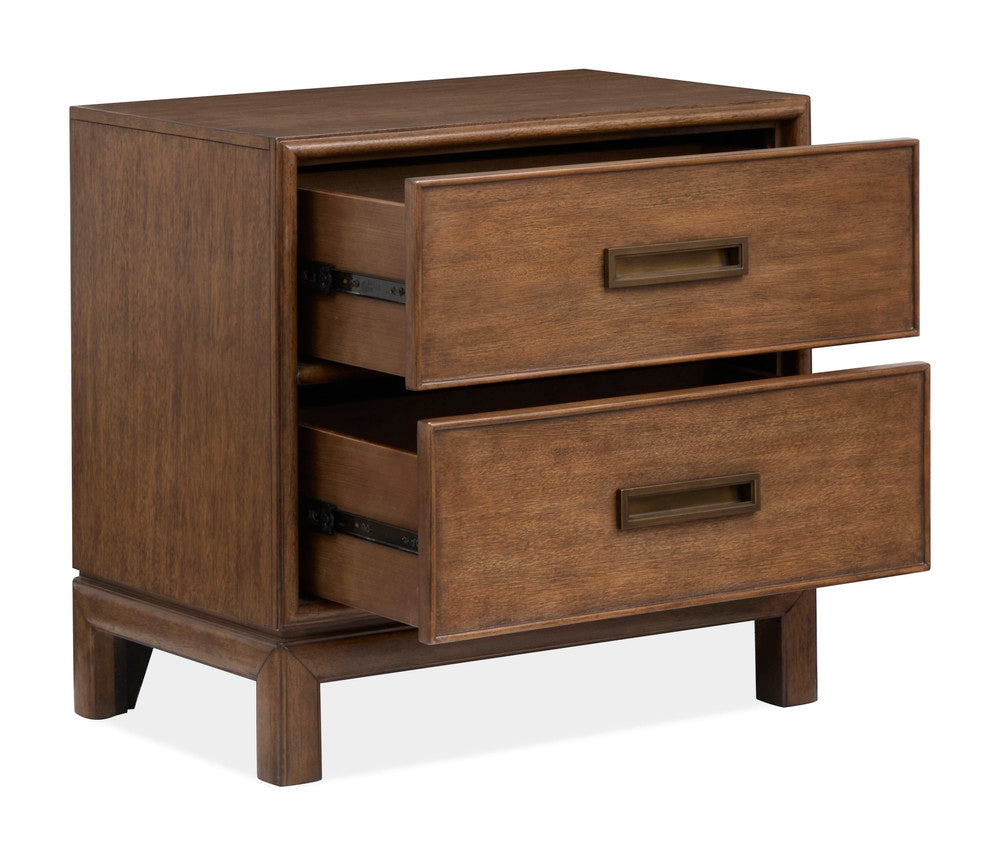 Magnussen - Ridgefield Russet King Panel Bed 2 Nightstands Double Drawer Dresser With Landscape Mirror And Door Chest - B6436-64-KIT6 view 8
