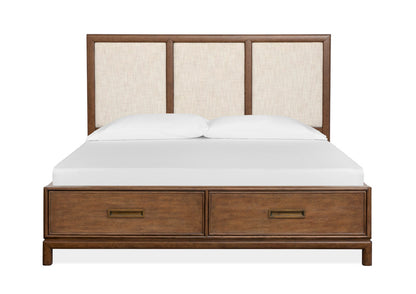 Magnussen - Ridgefield Russet Queen Upholstered Panel Storage Bed - B6436-55A view 2