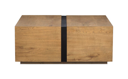 Magnussen - Ripley Rustic Caramel And Dark Bronze Square Cocktail Table With Casters - T6421-41 view 4