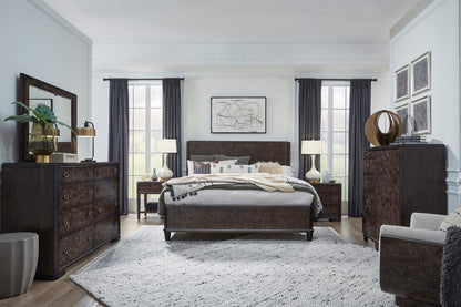 Magnussen - Rowan Espresso King Panel Bed 2 Nightstands Drawer Dresser With Landscape Mirror And Door Chest - B5769-64-KIT6 view 10