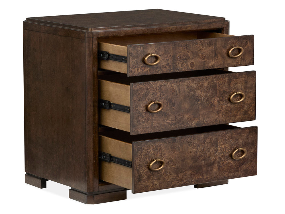 Magnussen - Rowan Espresso Queen Panel Bed 2 Nightstands Drawer Dresser With Landscape Mirror And Door Chest - B5769-54-KIT6 view 8