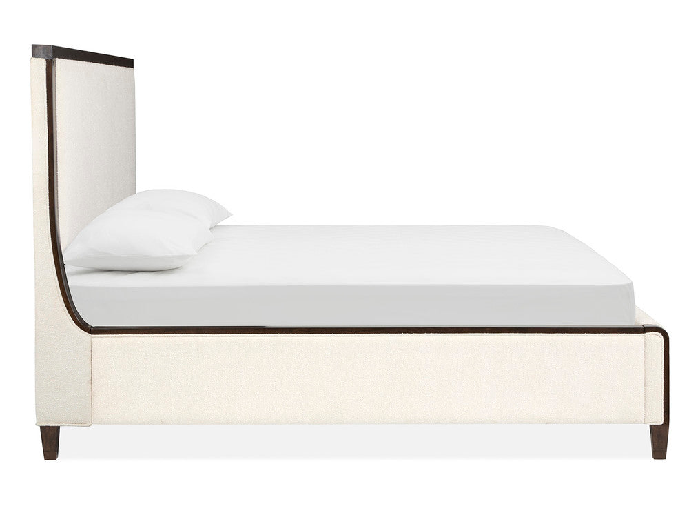 Magnussen - Rowan Espresso Queen Upholstered Panel Bed 2 Nightstands Drawer Dresser With Landscape Mirror And Door Chest - B5769-55-KIT6 view 4