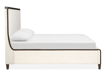 Magnussen - Rowan Espresso Queen Upholstered Panel Bed 2 Nightstands Drawer Dresser With Landscape Mirror And Door Chest - B5769-55-KIT6 view 4