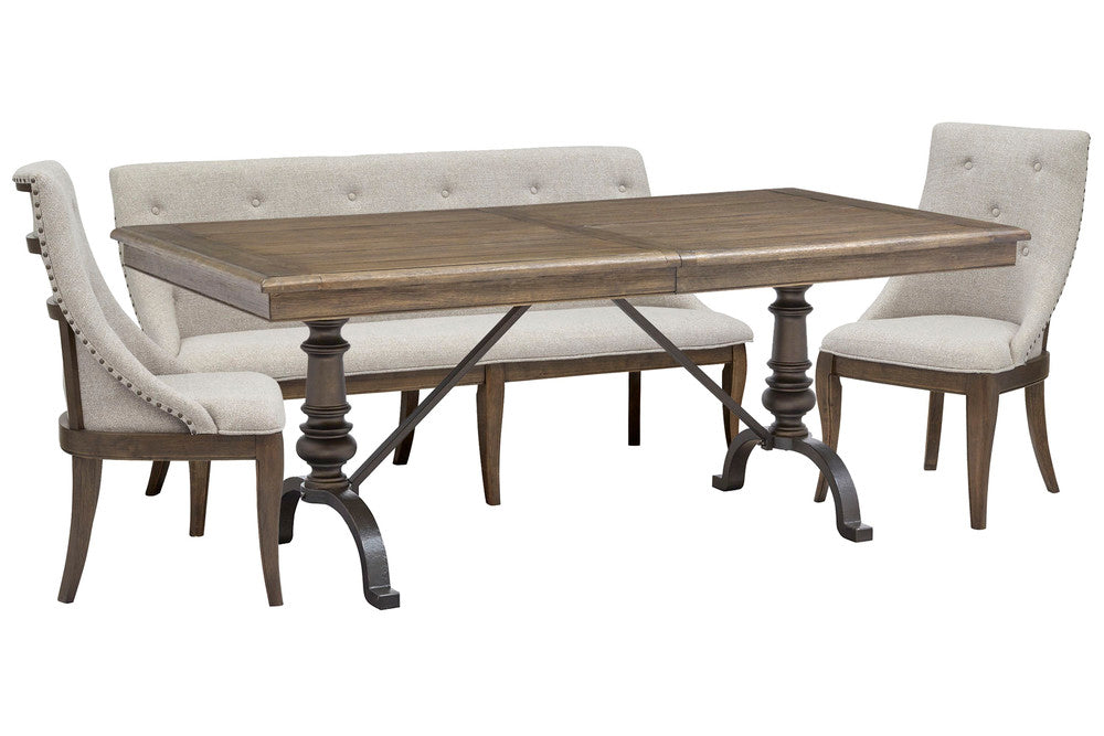 Magnussen - Roxbury Manor Homestead Brown Extendable Rectangular Dining Table With 2 Arm Chairs And Bench - D5011-20-KIT5 view 1