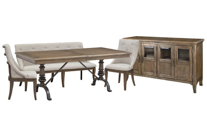 Magnussen - Roxbury Manor Homestead Brown Extendable Rectangular Dining Table With 2 Arm Chairs Bench And Buffet - D5011-20-KIT6 view 1